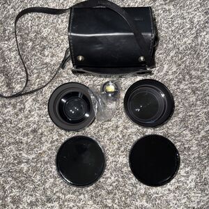 Vintage 1980s Yashica Yashikor Aux Telephoto and Wide Angle 1:4 Lens Set